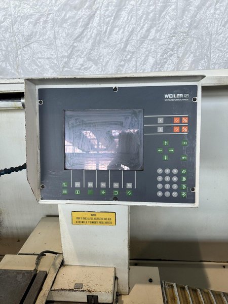 22" X 78" WEILER E50/2 CNC FLATBED LATHE. STOCK # 0103723