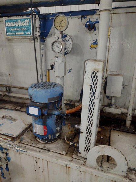 24" X 12" X 3 STAGE RANSOHOFF MODEL SURECLEAN MESH BELT CONVEYOR PARTS WASHER. STOCK # 0237725