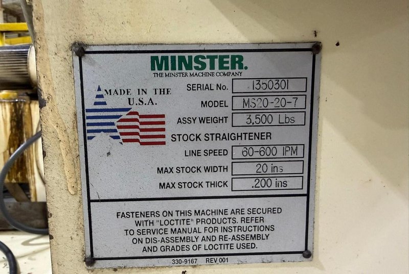150-ton Minster "Piece-Maker" Back Geared Straight Side Press Model P2-150-60 For Sale, Year 1996 -  Includes Coil Feed Line