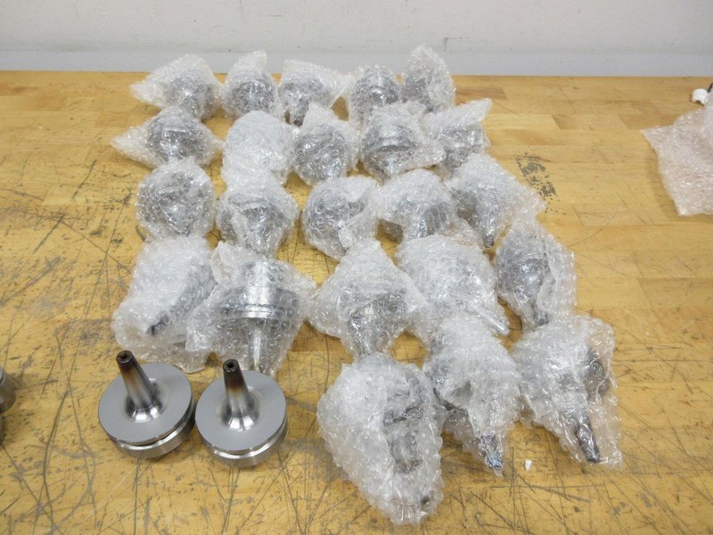 Haimer HSK32 &amp; 63 Shrink Fit Tool Holders, (8 pc) E32.140.03 Dia 3mm x 60, (25 pc) F63.140.03 Dia 3mm x 80, **Used**- Auction Item
