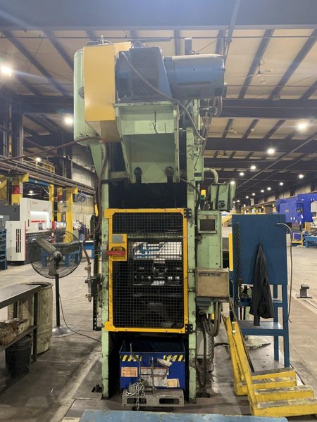 150 ton Verson Single Crank Mechanical Metal Stamping Gap Frame Press For Sale, Model 150-OBG Includes Mechanical Recondition!