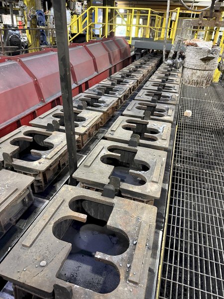 2024 Sinto 2 line mold handling system for tag# 20 Sinto 21 molds per side, mold transfers, hydraulic system and controls, weights and jackets, weight and jacket shifter, mold push off