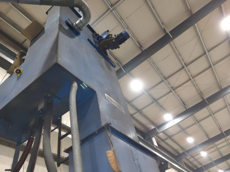 72" /36" WIDE X 16" HIGH PANGBORN MODEL #ES-1821-109 4-WHEEL ROTOBLAST STRUCTURAL STEEL BLAST MACHINE: YOBRO #24788