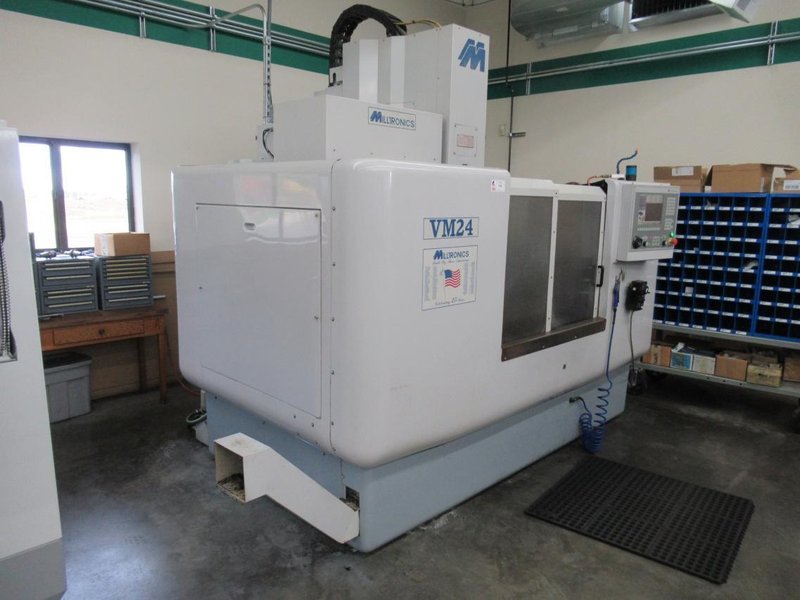 Milltronics VM24 Series D CNC Vertical Machining Center, 8200B CNC Control, 20 ATC, RJH, - Auction Item