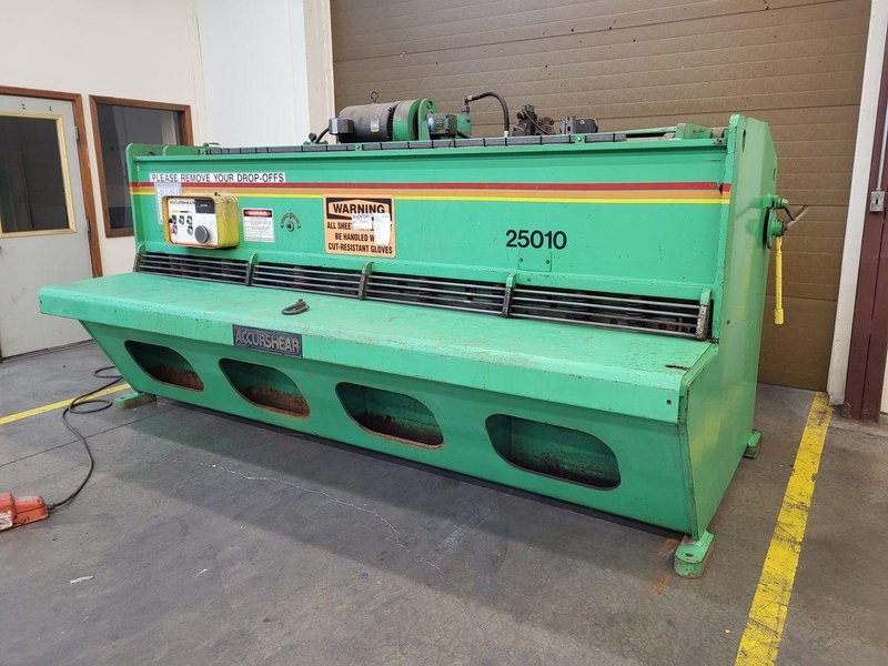 Accurshear 1/4″ X 10′ Hydraulic Shear Model 825010 LP, 1987 – Parts Accumulator