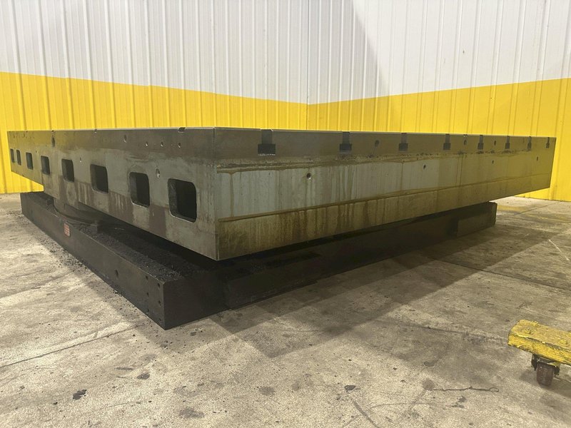 96" X 120" GIDDINGS &amp; LEWIS T SLOT POWERED AIR LIFT ROTARY TABLE: STOCK #22066