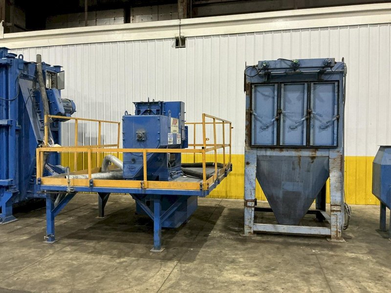 60" x 60" BCP MODEL #A4-9479 SPINNER HANGER SHOT BLAST MACHINE, NEW 1999: YOBRO #26149