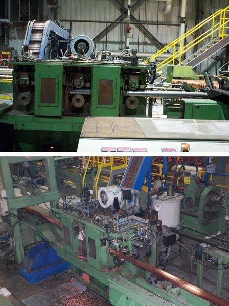 SMS COPPER TUBE CAST &amp; ROLL - MELTING, CASTING, MILLING &amp; 3-ROLL HRM ROLLING LINE