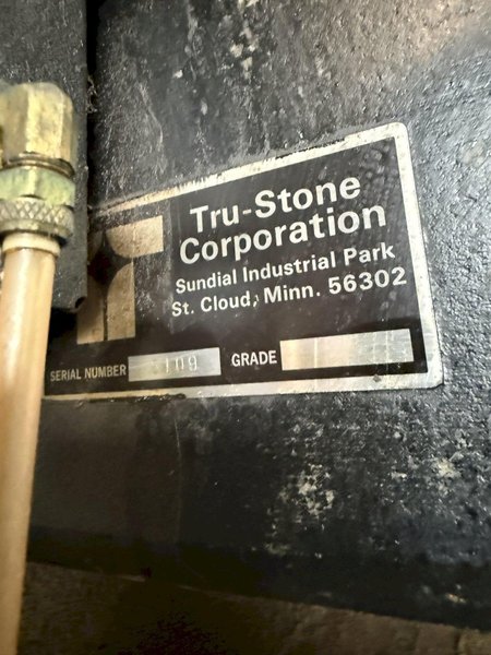 71" X 53" X 12" TRU-STONE GRANITE SURFACE TABLE W/ VIBRATION ISOLATION SYSTEM. STOCK # 0449925.