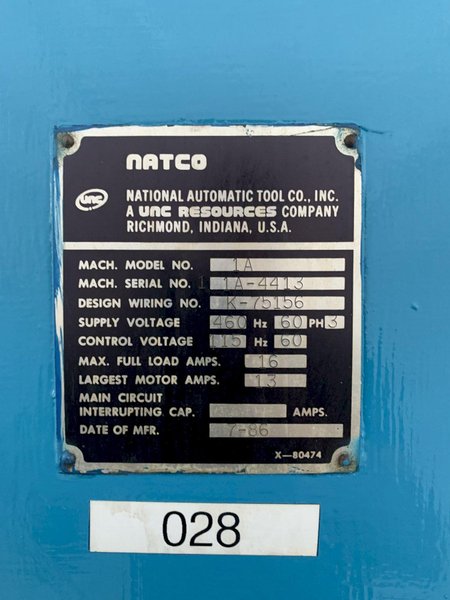 4' X 11"  CARLTON NATCO 1A RADIAL ARM DRILL. STOCK # 0893624