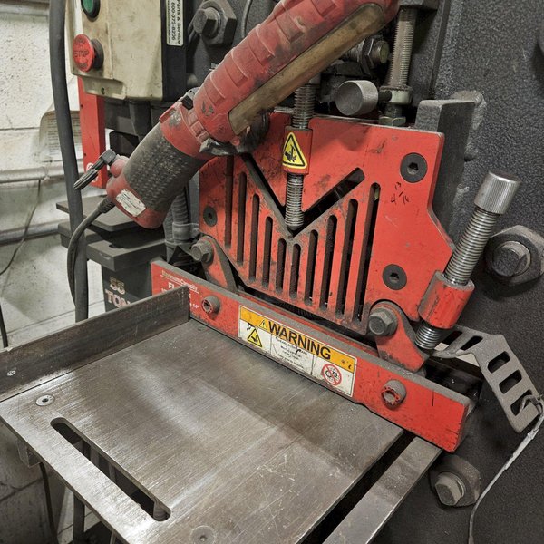 55 TON EDWARDS HYDRAULIC IRONWORKER. STOCK # 0561025.