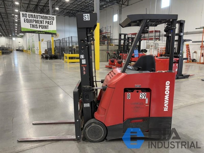 2021 - 3,000 LB. RAYMOND MODEL 415-C30TF STAND-UP ELECTRIC FORKLIFT