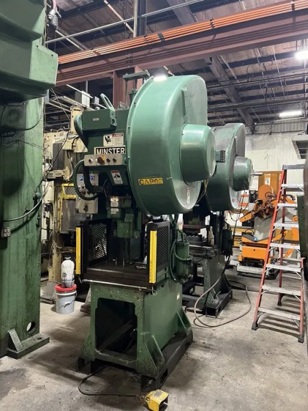 MINSTER 45 TON GAP FRAME SINGLE CRANK PRESS, STOCK# 14291J