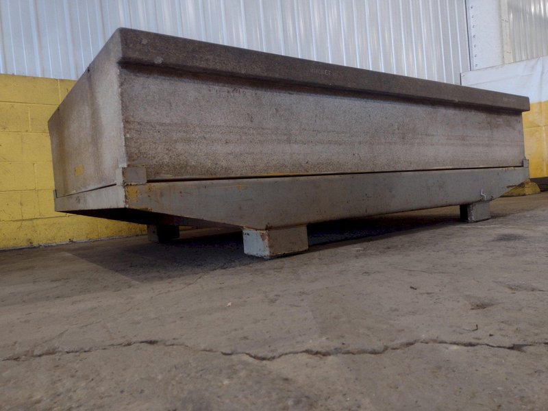 108" X 60" X 18 GREY GRANITE 2 LIP T-SLOTTED SURFACE PLATE: STOCK 17377