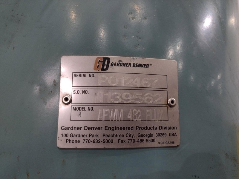GARDNER DENVER MODEL #AFWM 482 FLUX RECOVERY SYSTEM: YOBRO #24904