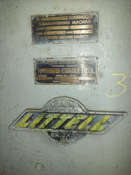 4,000 LBS X 18" X .125" LITTELL MODEL #CC40 / 418-5PD COIL CRADLE STRAIGHTENER: YOBRO #24883