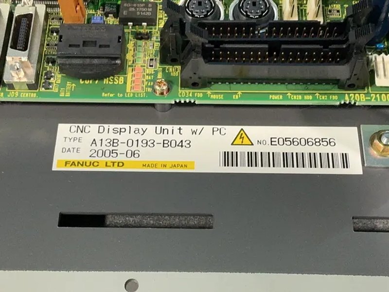 Fanuc CNC Display Unit W/pc - A13b-0193-b043