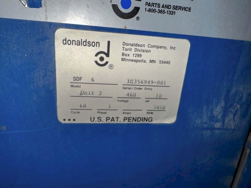 TORIT MODEL SDF 6 CARTIDGE TYPE DUST COLLECTOR: STOCK #78145