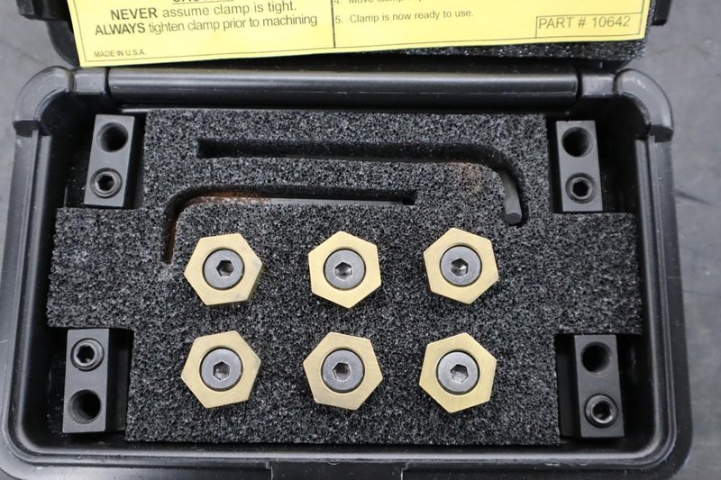 Mitee-Bite 1/2" Tee-Slot Clamp Set with Case- Auction Item