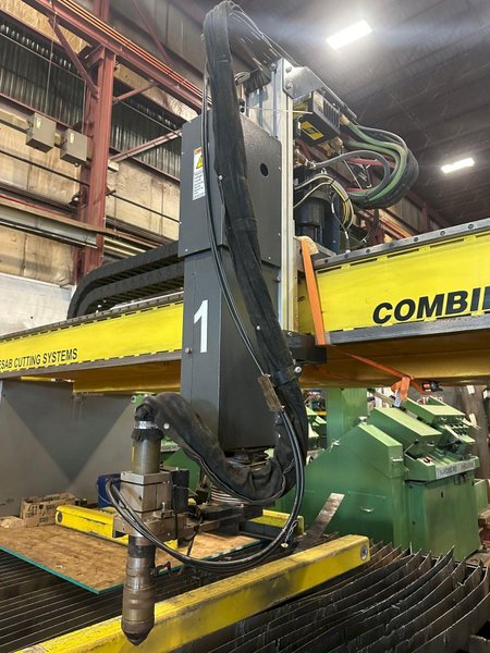 5' 6" x 21'6" ESAB MODEL #COMBIREX DX3000 GANTRY STYLE PLASMA CUTTING MACHINE: STOCK #16510