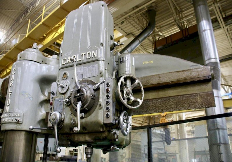 5' X 15" CARLTON 3A RADIAL ARM DRILL PRESS. STOCK # 1087426