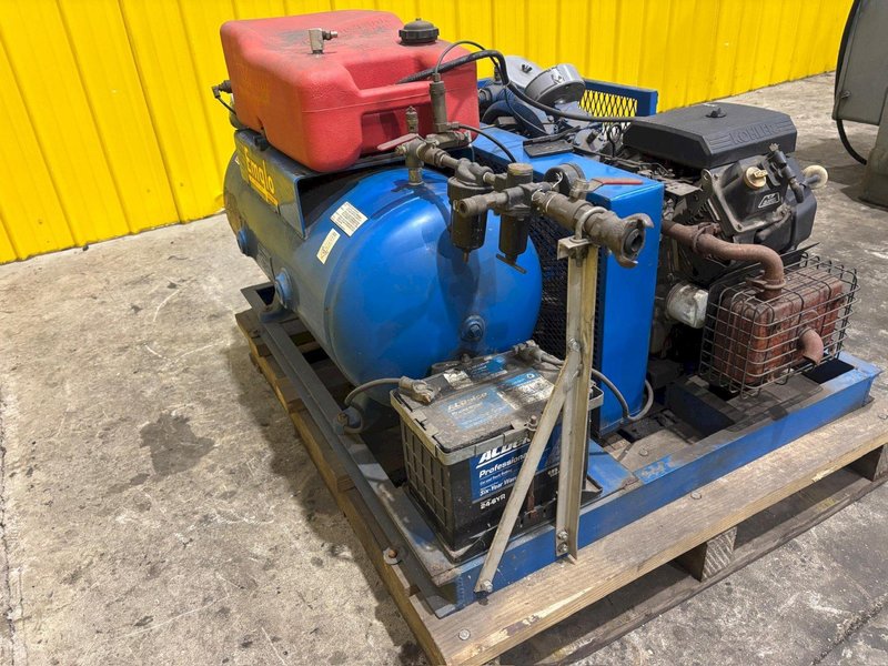 18 HP EMGLO MODEL #U18HGB-SM PORTABLE AIR COMPRESSOR &amp; KOHLER GAS POWERED ENGINE: YOBRO #24254