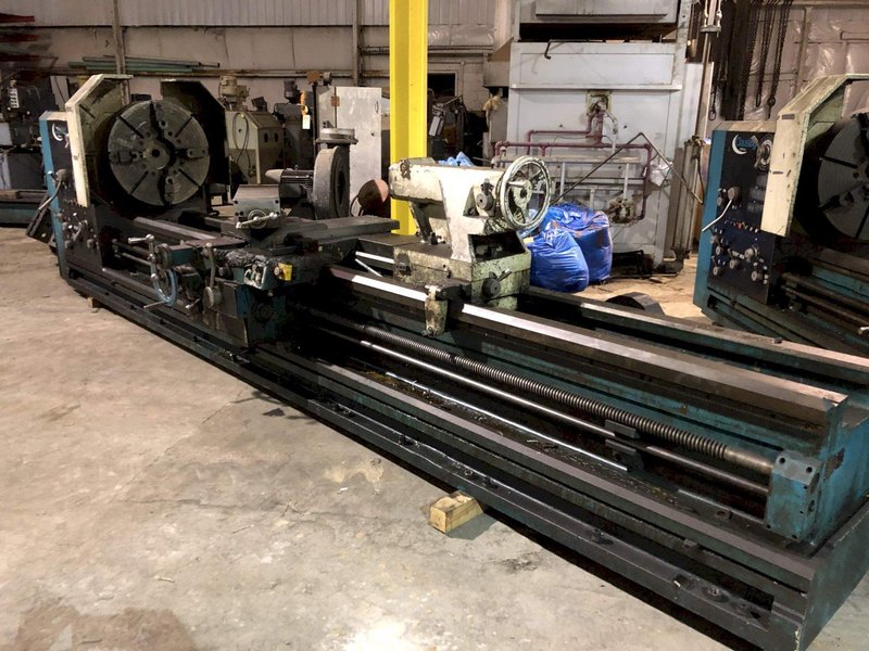 35" X 160" CLAUSING HOLLOW SPINDLE GAP BED ENGINE LATHE: STOCK #73017