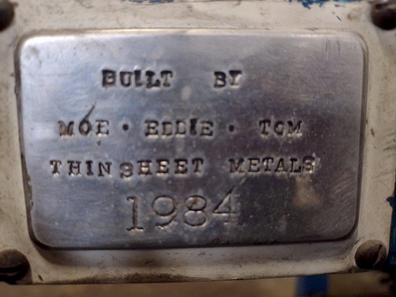 72" M-E-T SHEET METALS CORE CUTTER: STOCK #3845