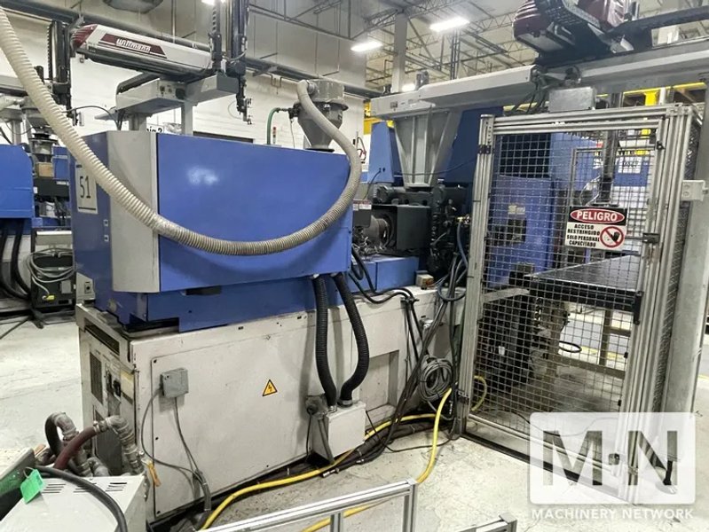 121 TON 4.3 OZ JSW MODEL J110AD-180H ELECTRIC INJECTION MOLDING MACHINE MFG 2005