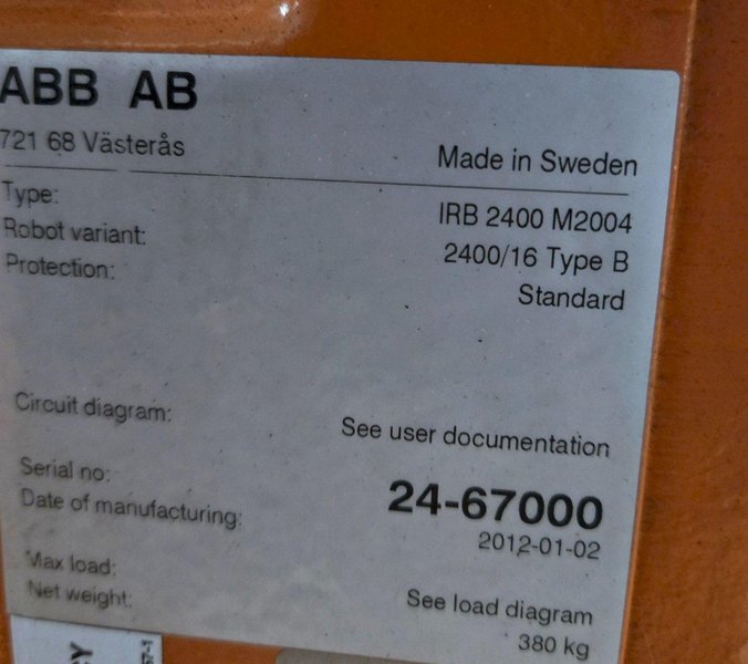 ABB IRB 2400 M2004 / IRC5 M2004 MASTER AND SLAVE DUAL ROBOT ARM SYSTEM USED