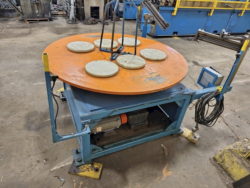60" AWC HORIZONAL MOTORIZED PALLET WIRE TYPE COIL REEL UNCOILER : YOBRO 26505