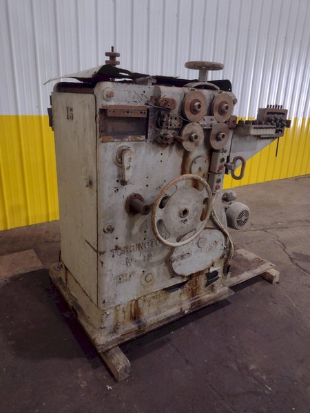 .148" x 2.75" COIL O.D. TORRINGTON MODEL #W12 SPRING COILER / COIL MAKING MACHINE: STOCK #18730