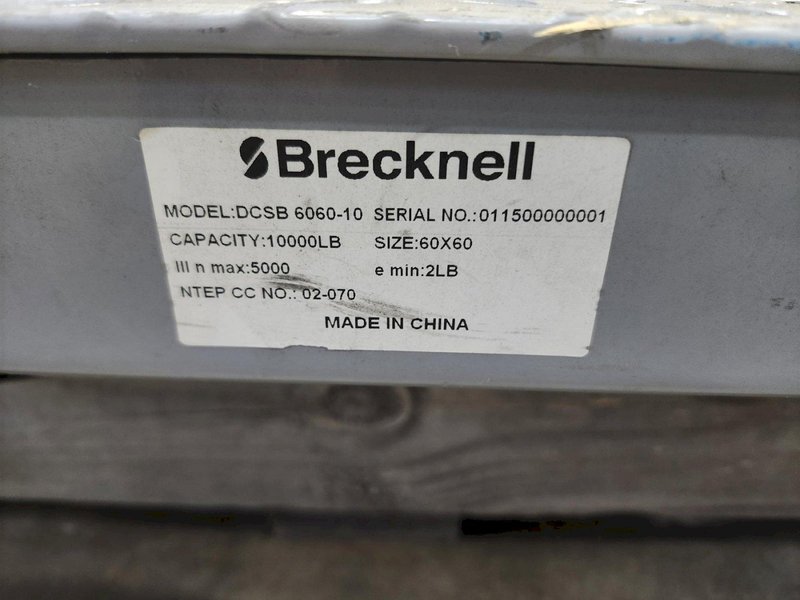 2019 Brecknell DCSB6060-10 NTEP Floor Scale - 10,000 x 2 Lbs Capacity