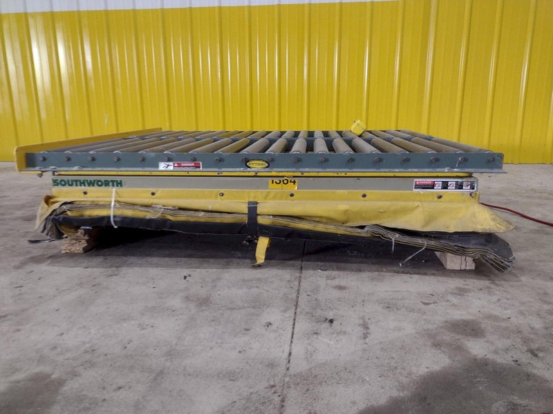3500 LB X 60" X 48" SOUTHWORTH MODEL #LS4-36 HYDRAULIC SCISSOR LIFT TABLE, 110V SINGLE PHASE: STOCK #20922