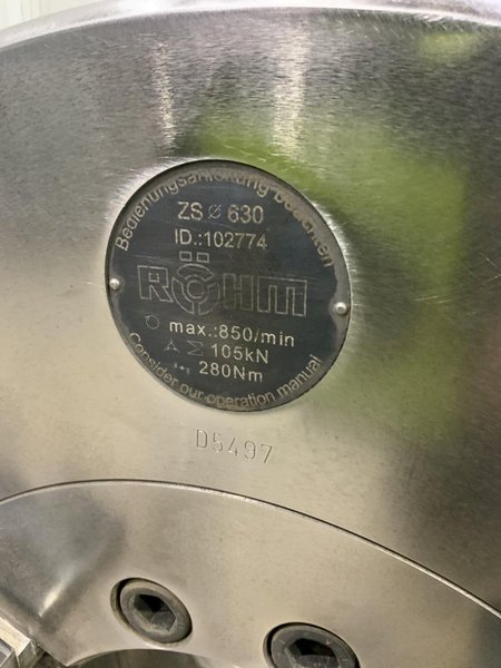 24-3/4" ROHM MODEL # ZS630 NEW 3-JAW CHUCK: STOCK #80975