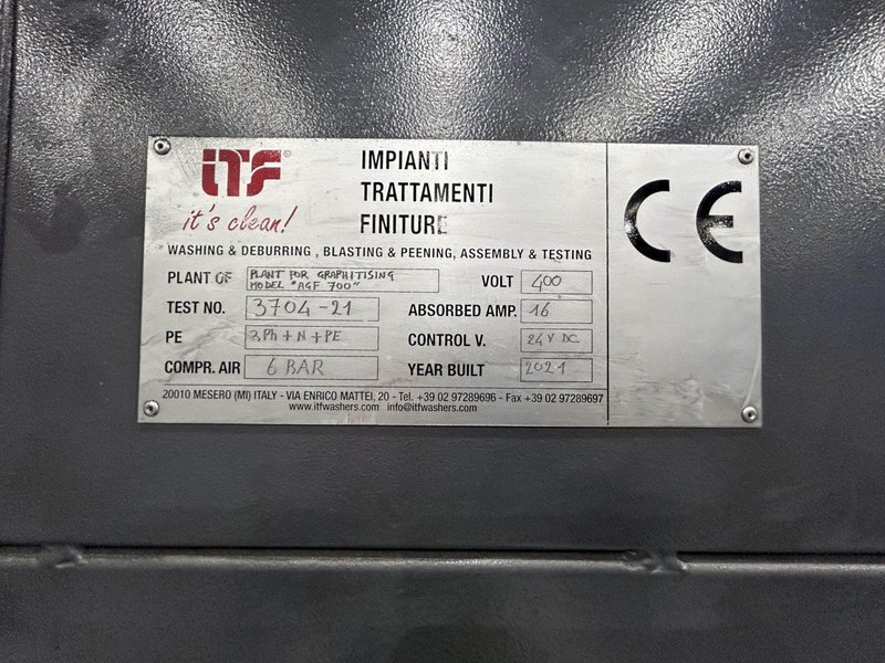ITF AGF700 Billet Graphitiser w/ Bin Loader (P09)