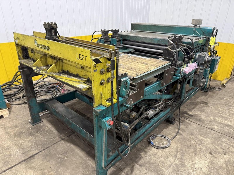 60" x 16 GAUGE IOWA PRECISION MODEL #GAF60-6 COIL SLEAR (SLITTING &amp; CUT-TO-LENGTH) LINE, WITH UNCOILERS &amp; SIDE PUNCHING / NOTCHING: YOBRO #24552