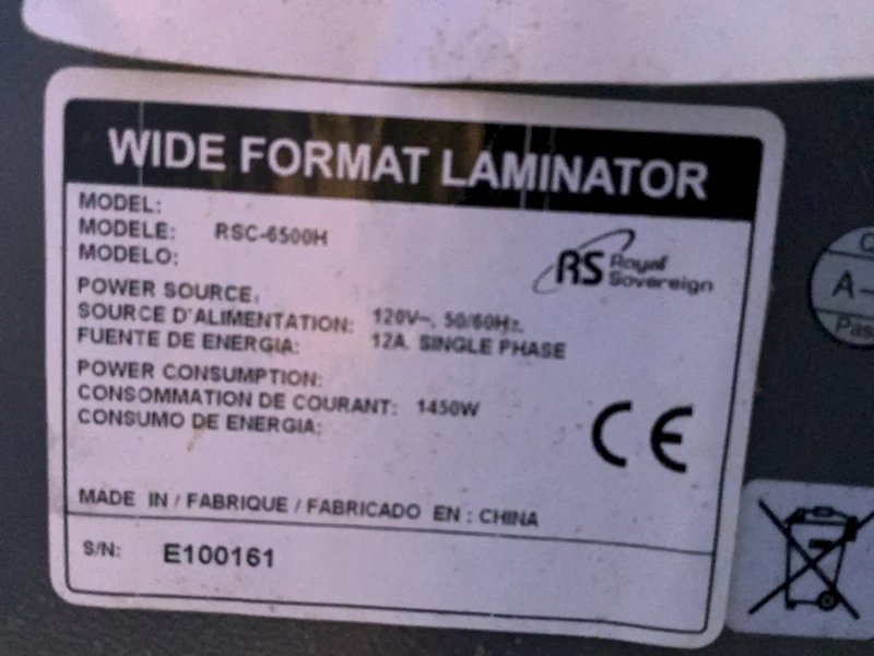 Royal Sovereign Q 72" Laminator  - Rsc-6500h