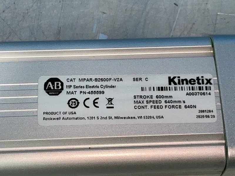 Allen Bradley  Mp Series Electric Cylinder  - Mpar-b2600f-v2a