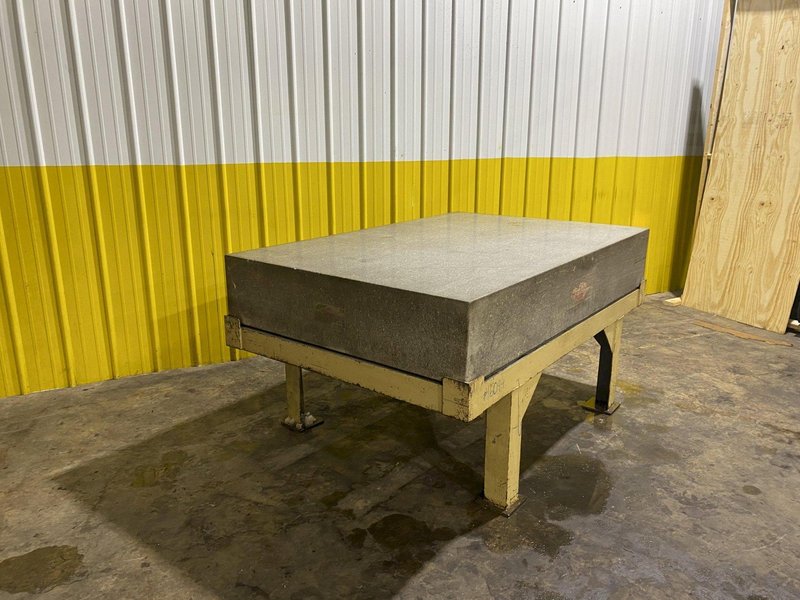 72" X 48" X 12" RAHN GRAY GRANITE PRECISION SURFACE INSPECTION PLATE: STOCK 16094