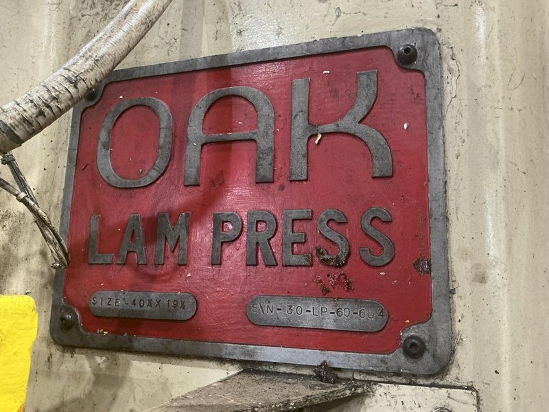 60 TON OAK MODEL #30-LP-60-604 STRAIGHT SIDE PRESS, STROKE 2", 80-240 SPM: YOBRO #26050