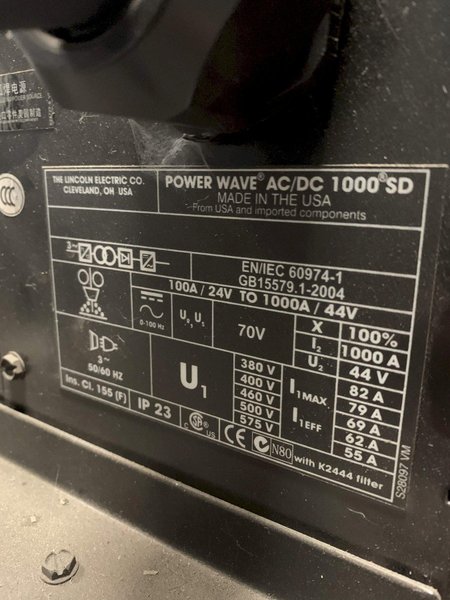 120" X 3/8" PANDJIRIS MODEL 120I-50 SEAM WELDER WITH LINCOLN POWERWAVE: STOCK # 71485