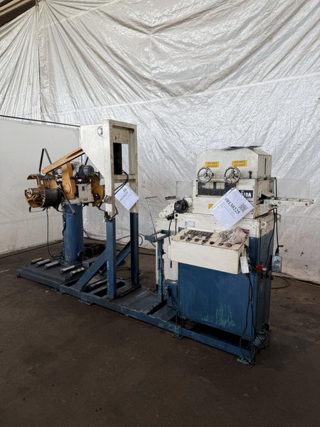 1,100 Lb. x 6" x .05" AIDA SERVO FEEDLINE W/ DUAL UNCOILER. STOCK # 0130225.