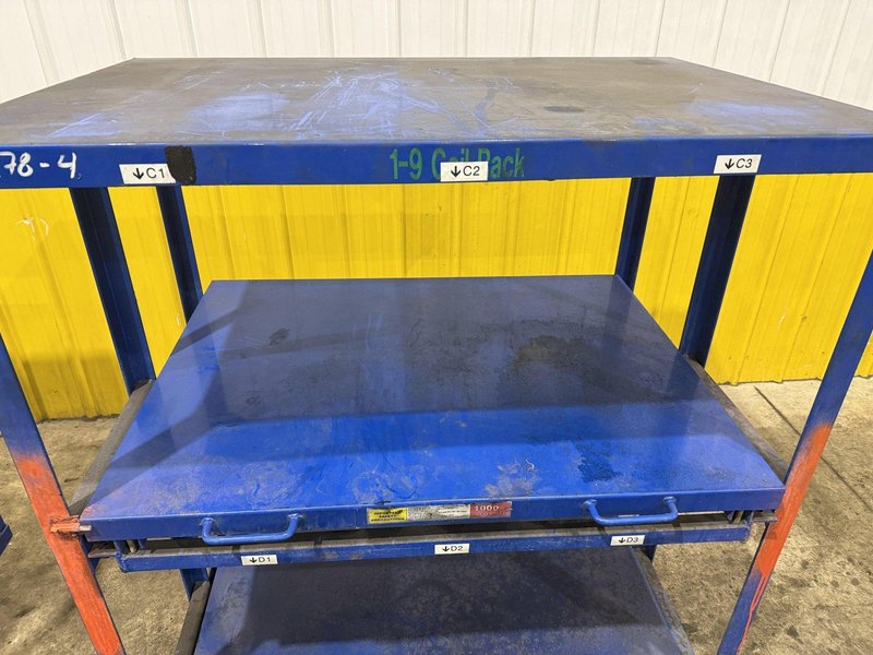 (4) 1,000 LB CAPACITY DIE RACKS W/ SLIDING SHELVES: YOBRO #24478