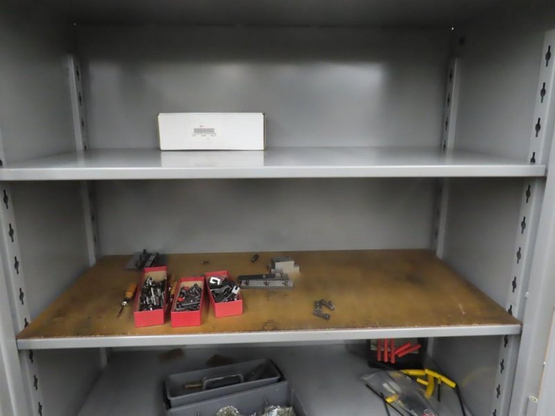 Lyon Metal Cabinet w Contents- Auction Item