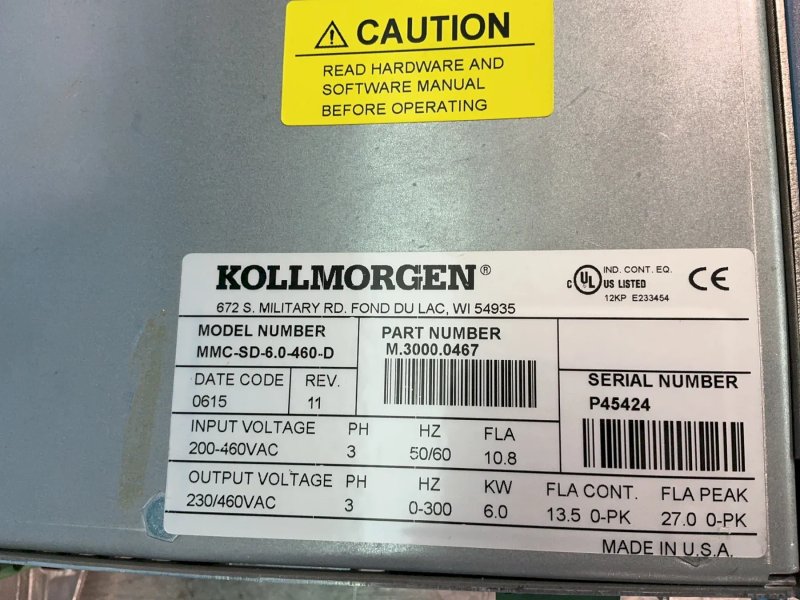 Kollmorgen  Servo Drive  - Mmc-sd-6.0-460-d