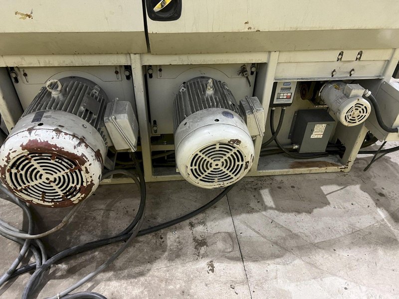 52"  X 40 HP TIMESAVER MODEL #252-301C 3 HEAD BELT GRINDER SANDER, 1997: STOCK #20032
