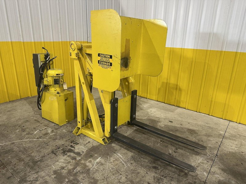 48" HYDRAULIC PALLET INVERTER / FLIPPER / UPENDER MACHINE: STOCK #22798