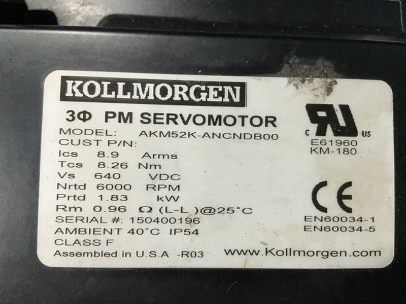 Kollmorgen  Pm Servomotor W/ Micron Gearhead - Akm52k-ancndb00
