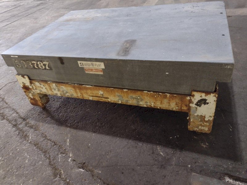 6' X 4' X 5" COLLINS MICROFLAT GRANITE INSPECTION SURFACE PLATE AND TABLE STAND: STOCK #19004